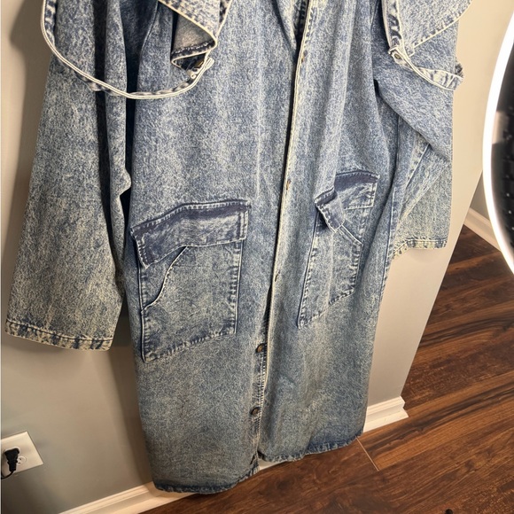 The Wear of the West x Vintage 80s Acid Wash Heavyweight Denim Duster - Picture 7 of 12
